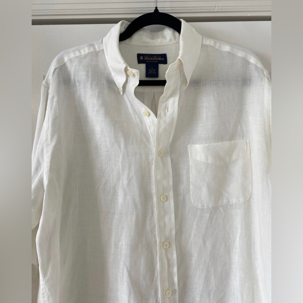 Brooks Brothers Irish Linen Men’s Shirt | Sz M